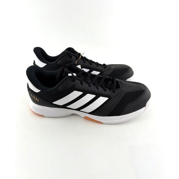 Adidas Men's Core Black Cloud White Ligra 8 Indoor Shoes Size 14 - Picture 4 of 12